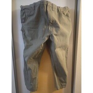 Wrangler Riggs Pants Mens 48x30 Army Green Canvas Ripstop Carpenter Workwear